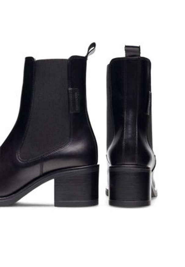 Gino Rossi Botki ELSA-24660PE Czarny. Kolor: czarny. Materiał: skóra