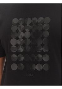 BOSS T-Shirt Tee Print Striped C 50537845 Czarny Relaxed Fit. Kolor: czarny. Materiał: bawełna. Wzór: nadruk #5