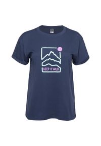 Elbrus - T-shirt Damski Z Krótkim Rękawem Selma. Kolor: niebieski. Długość rękawa: krótki rękaw. Długość: krótkie