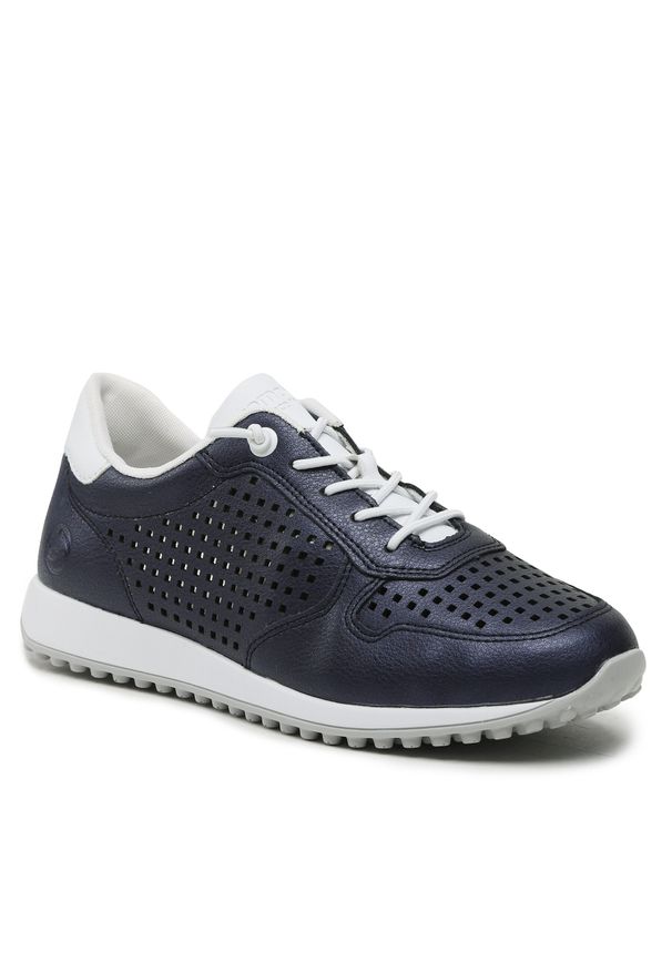 Sneakersy Remonte D3103-15 Blau Kombi. Kolor: niebieski. Materiał: skóra