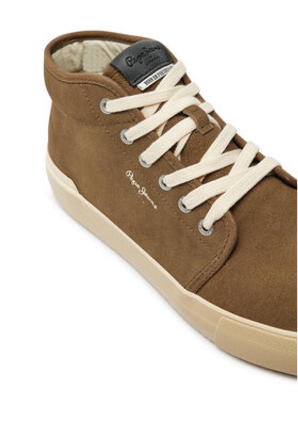 Pepe Jeans Sneakersy Ben Top PMS31051 Zielony. Kolor: zielony. Materiał: skóra, zamsz