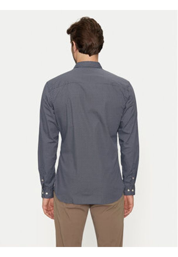 Jack & Jones - Jack&Jones Koszula Matheo 12261090 Czarny Slim Fit. Kolor: czarny. Materiał: bawełna