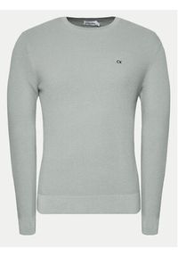 Calvin Klein Sweter K10K113031 Zielony Regular Fit. Kolor: zielony. Materiał: bawełna