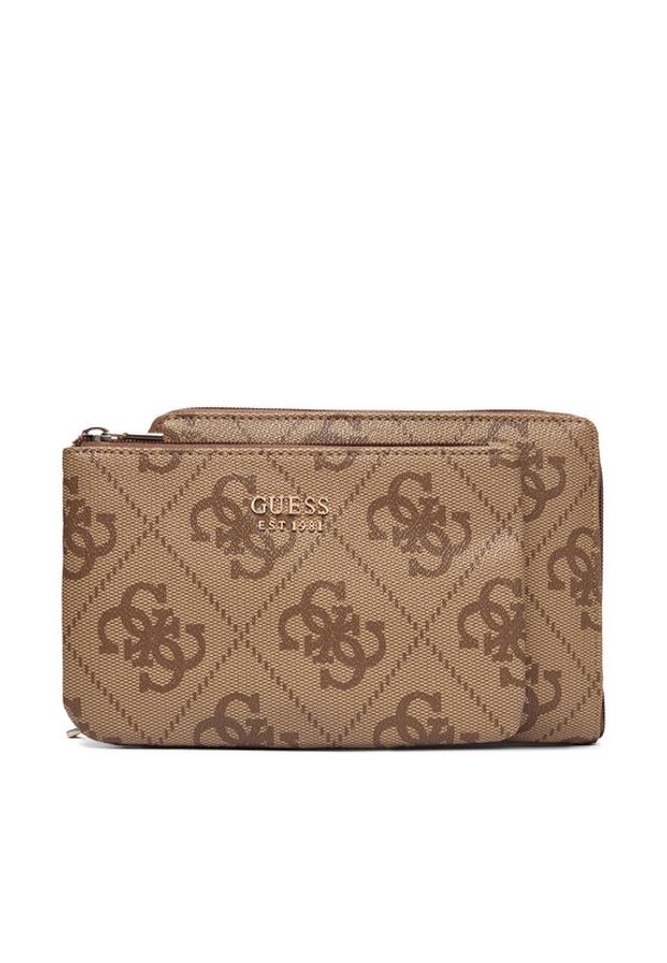 Guess Zestaw etui Berta Travel TXOB86 88048 Brązowy. Kolor: brązowy. Materiał: skóra