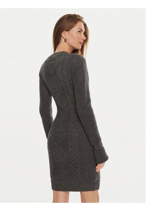 Guess Sukienka dzianinowa Serena W4BK17 Z3HW0 Szary Regular Fit. Kolor: szary. Materiał: syntetyk