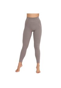 Legginsy damskie z wysokim stanem Brubeck CASUAL. Stan: podwyższony. Kolor: beżowy. Materiał: poliamid, poliester, elastan. Sport: turystyka piesza