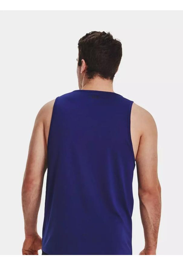 Under Armour - Koszulka męska tank top UNDER ARMOUR 1328704 bez rękawów. Kolor: niebieski. Długość rękawa: bez rękawów