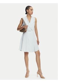 BOSS Sukienka codzienna Dimosa-Mini 50554224 Niebieski Regular Fit. Okazja: na co dzień. Kolor: niebieski. Materiał: wiskoza. Typ sukienki: proste. Styl: casual. Długość: mini #3