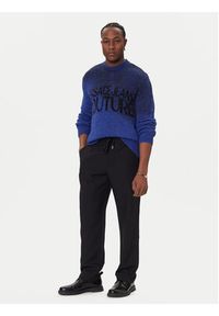 Versace Jeans Couture Sweter VERSACE JEANS-79GAFM05 Niebieski Regular Fit. Kolor: niebieski. Materiał: syntetyk