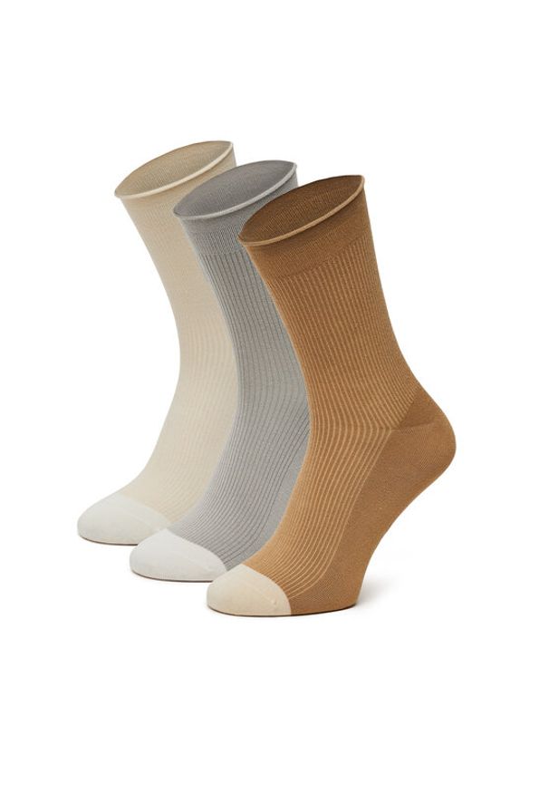 Nine West Skarpety długie BR_NW_01_Z_SS25 (3 PACK) Kolorowy. Materiał: wiskoza. Wzór: kolorowy