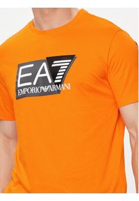EA7 Emporio Armani T-Shirt 3DPT81 PJM9Z 1666 Pomarańczowy Regular Fit. Kolor: pomarańczowy. Materiał: bawełna