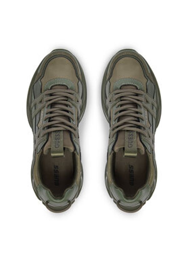 Guess Sneakersy FMFUNO ELE12 Zielony. Kolor: zielony. Materiał: materiał