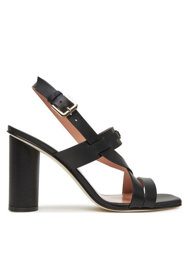 Pollini Sandały SA16358C0MTC0000 Czarny. Kolor: czarny. Materiał: skóra