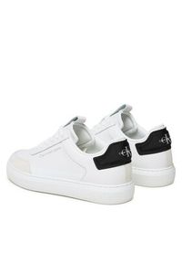 Calvin Klein Jeans Sneakersy Casual Cupsole YM0YM00670 Biały. Okazja: na co dzień. Kolor: biały. Materiał: skóra #5