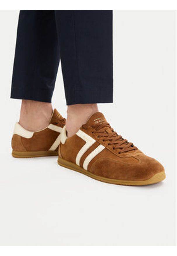 GANT - Gant Sneakersy 32633278 Brązowy. Kolor: brązowy. Materiał: skóra, zamsz