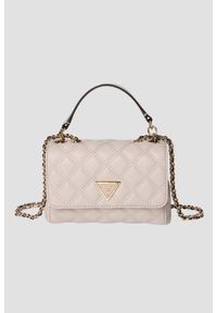 Guess - GUESS Torebka w kolorze taupe damska Giully II Mini. Kolor: beżowy. Styl: elegancki, casual. Rodzaj torebki: na ramię