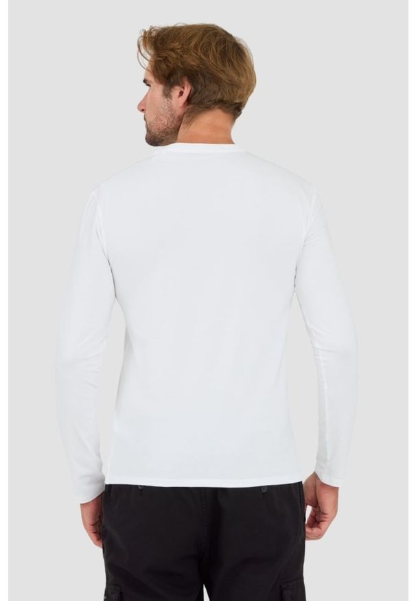 Guess - GUESS Biały męski longsleeve Core Tee, Rozmiar XXL. Kolor: biały. Długość rękawa: długi rękaw