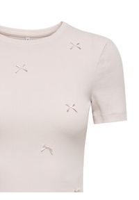 only - ONLY T-Shirt Femke 15369336 Różowy jasny Slim Fit. Kolor: różowy. Materiał: bawełna #8