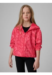 4f - 4F Kurtka przejściowa membrana 5000 dziewczęca - różowa 158 (12-13 lat). Okazja: na co dzień. Kolor: wielokolorowy. Sezon: lato. Styl: casual #1
