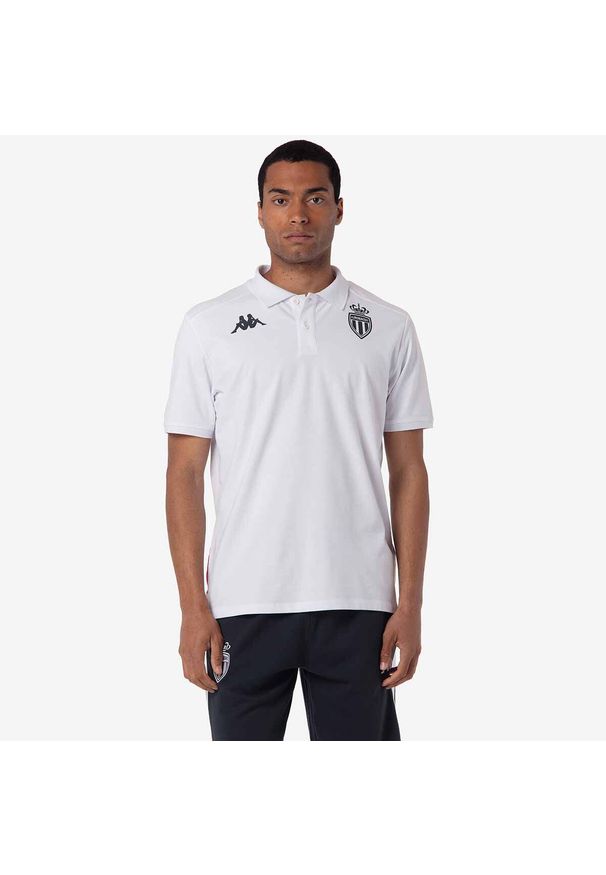 Kappa - Polo AS Monaco Acramy 2024/25. Typ kołnierza: polo. Kolor: wielokolorowy, biały, czerwony. Sport: piłka nożna