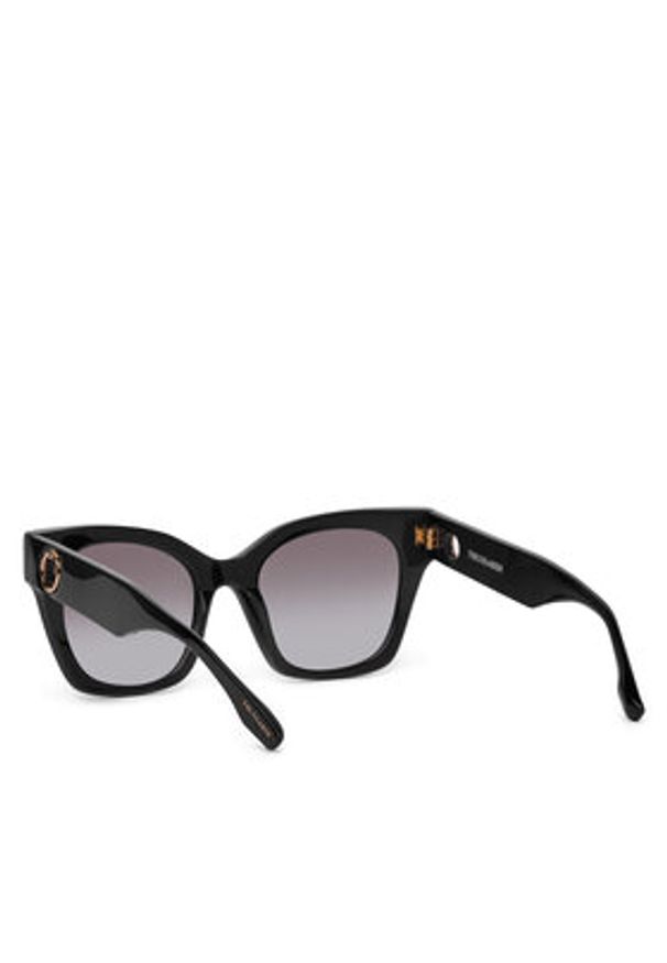Trussardi Jeans - Trussardi Okulary przeciwsłoneczne TSW9056 Czarny. Kolor: czarny