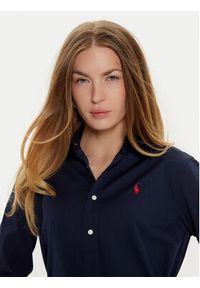 Polo Ralph Lauren Sukienka koszulowa 211944007003 Granatowy Regular Fit. Typ kołnierza: polo. Kolor: niebieski. Materiał: bawełna. Typ sukienki: koszulowe #3