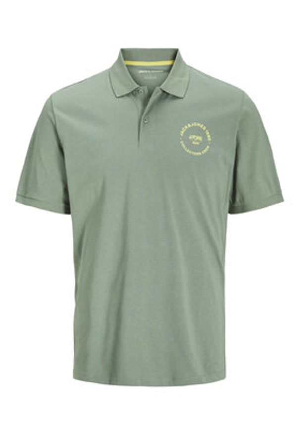 Jack & Jones - Jack&Jones Polo Simon 12269299 Zielony Regular Fit. Typ kołnierza: polo. Kolor: zielony. Materiał: bawełna