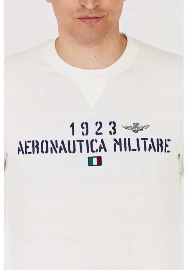 Aeronautica Militare - AERONAUTICA MILITARE Longsleeve biały męski, Rozmiar M. Kolor: biały. Długość rękawa: długi rękaw. Długość: długie