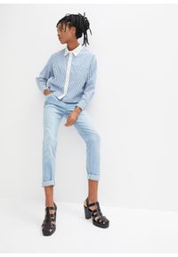 bonprix - Dżinsy Skinny mid waist, z wygodnym paskiem. Kolor: niebieski #3
