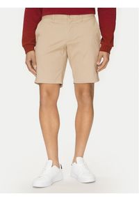 TOMMY HILFIGER - Tommy Hilfiger Szorty materiałowe Brooklyn MW0MW23563 Beżowy Regular Fit. Kolor: beżowy. Materiał: bawełna