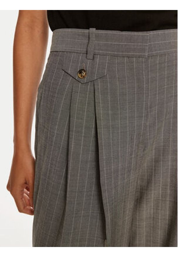 BOSS - Boss Spodnie materiałowe Tetiama 50525850 Szary Relaxed Fit. Kolor: szary. Materiał: wełna