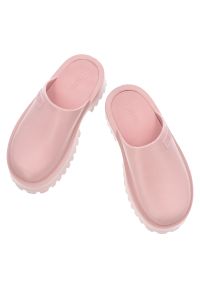 Big-Star - Różowe Klapki Big Star Stylowe Obuwie Damskie Na Solidnej Podeszwie. Kolor: różowy. Materiał: materiał. Wzór: jednolity. Obcas: na platformie. Styl: elegancki #3