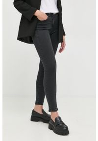 Patrizia Pepe jeansy damskie medium waist. Kolor: czarny #1