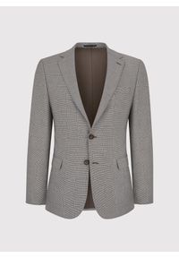 Pako Lorente - PAKO LORENTE – Męska marynarka garniturowa w kratę w brązowych tonach. Kolor: brązowy. Materiał: elastan, wiskoza, poliester. Styl: boho #6