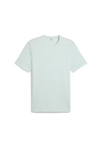Puma - Koszulka Essentials Elevated Structured PUMA Peaceful Blue. Kolor: niebieski. Wzór: haft. Sport: fitness