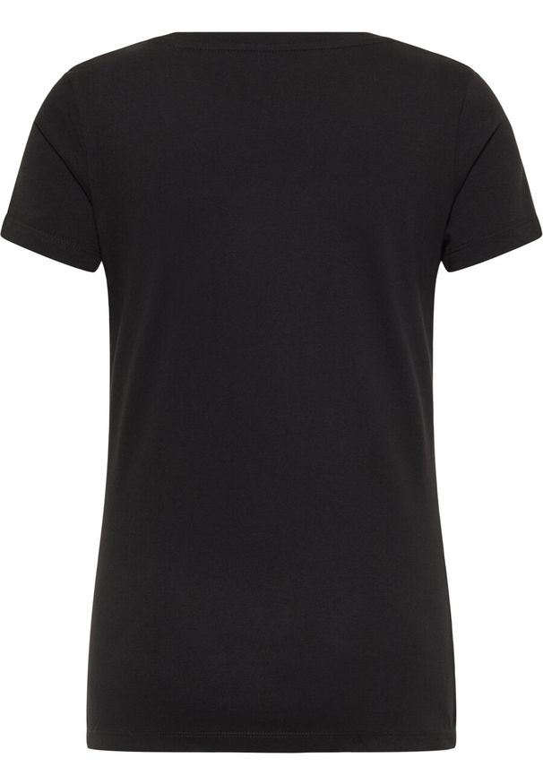 Mustang - MUSTANG Alina C Tee Logo Damski T-shirt Koszulka Black 1013222 4142