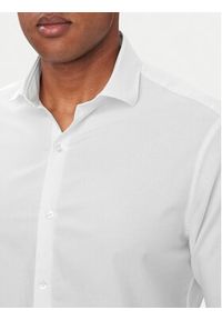 Calvin Klein Koszula LV019EU120 Biały Slim Fit. Kolor: biały. Materiał: bawełna #9