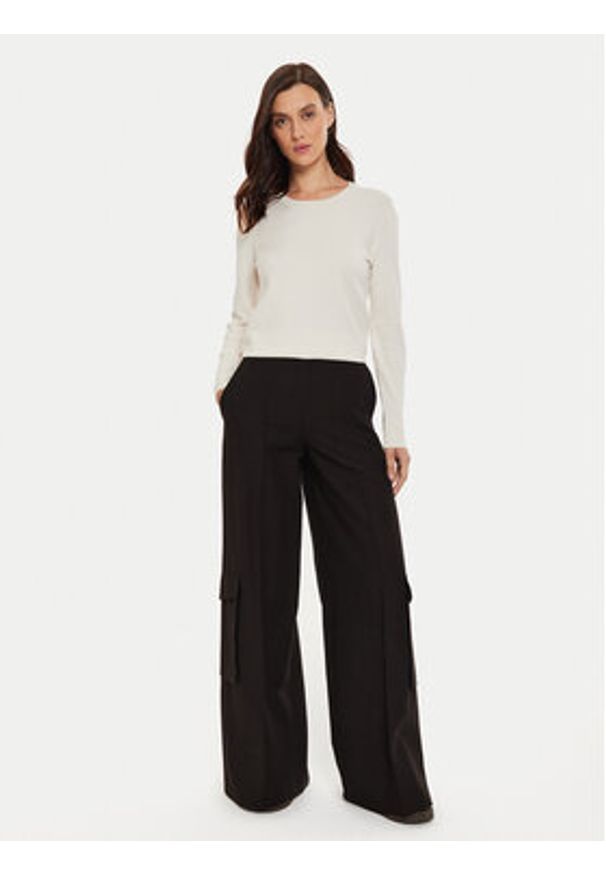 Sisley Sweter 17Q3M100F Beżowy Regular Fit. Kolor: beżowy. Materiał: wiskoza