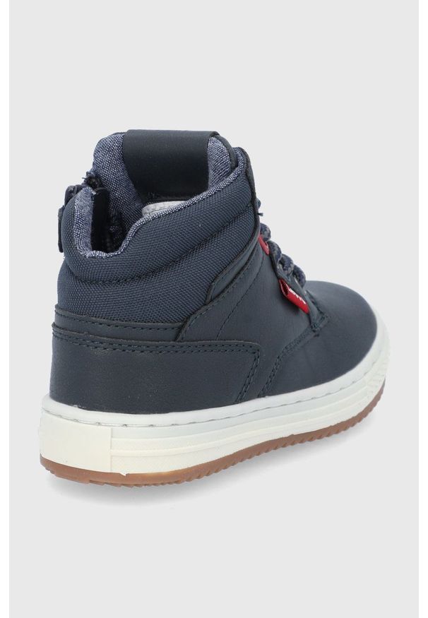 Levi's® - Levi's Buty dziecięce kolor granatowy. Okazja: na spotkanie biznesowe. Nosek buta: okrągły. Kolor: niebieski. Materiał: guma. Szerokość cholewki: normalna. Styl: biznesowy