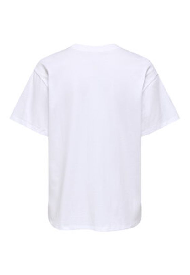 only - ONLY T-Shirt Celine 15374989 Biały Regular Fit. Kolor: biały. Materiał: bawełna
