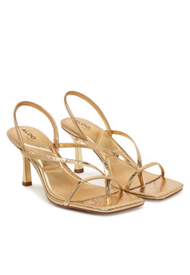 Aldo Sandały Riva 14213553 Złoty. Kolor: złoty. Materiał: skóra