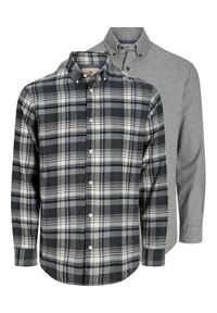 Jack & Jones Komplet koszul Blubarkley 12294328 Szary Regular Fit. Kolor: szary. Materiał: bawełna #1