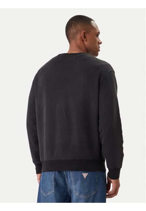 Guess Jeans Bluza M6GQA6 KCPR1 Czarny Regular Fit. Kolor: czarny. Materiał: bawełna