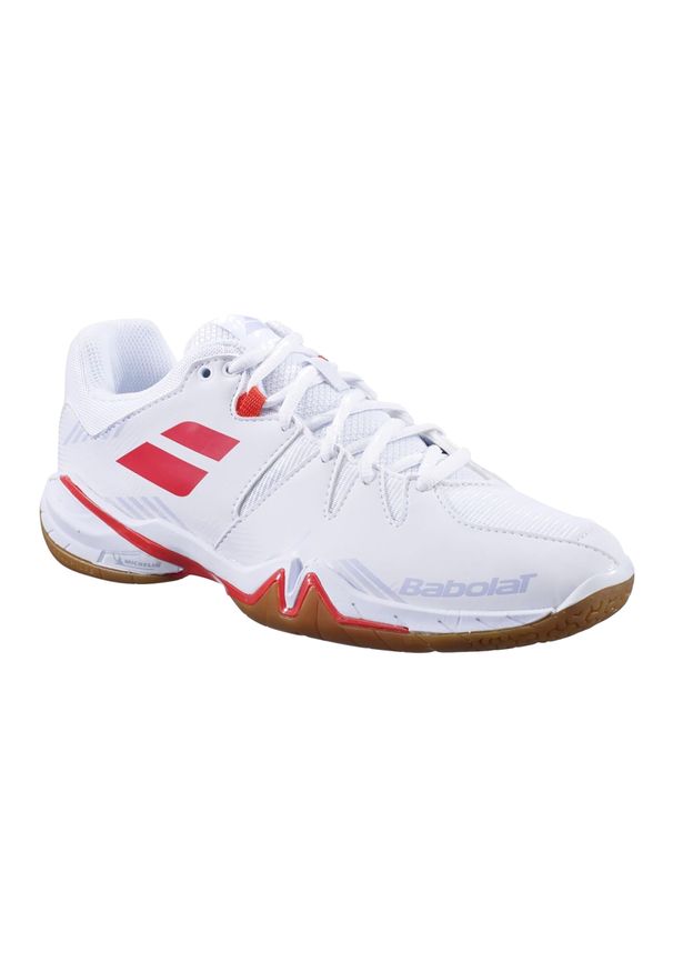 Buty do badmintona damskie Babolat Shadow Spirit. Kolor: biały