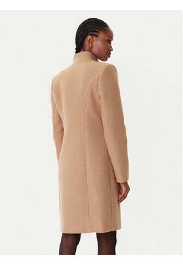 Rinascimento Płaszcz wełniany CFC0126218003 Beżowy Regular Fit. Kolor: beżowy. Materiał: syntetyk