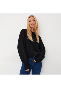 Mohito - Czarny sweter o luźnym kroju - Czarny. Kolor: czarny #1