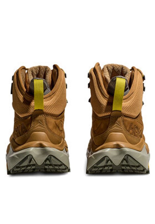 HOKA - Hoka Trekkingi Kaha 2 GTX GORE-TEX 1123155 Brązowy. Kolor: brązowy. Materiał: nubuk, skóra. Technologia: Gore-Tex. Sport: turystyka piesza