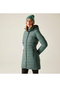 Regatta - Płaszcz damski zimowy ocieplany Andria. Kolor: zielony. Materiał: syntetyk, puch. Sezon: zima. Sport: turystyka piesza #1