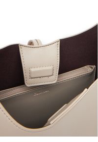 Calvin Klein Jeans Torebka Stone Lock Slouchy Small Shoulde LV04K3176G Écru. Materiał: skórzane #3