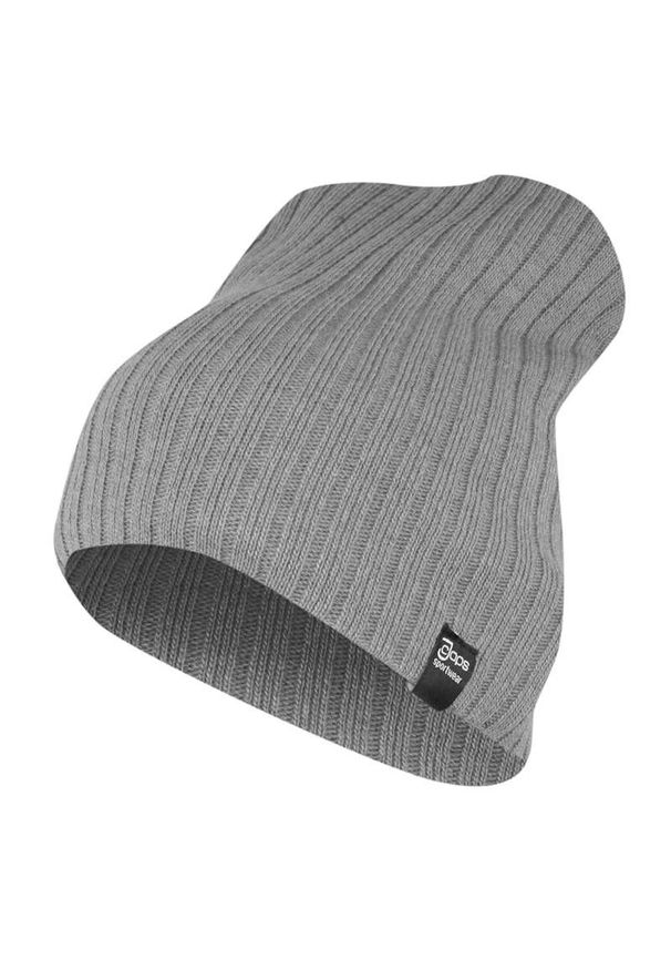 Jarek - Czapka Szara, Popielata Jesienno-Zimowa, Beanie, Krasnal, Rozciągliwa, w Prążki. Kolor: szary. Materiał: akryl. Wzór: prążki. Sezon: jesień, zima. Styl: sportowy